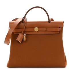 Hermès Herbag Zip 31 Canvas and Hunter Leather