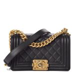 Chanel Boy Bag Quilted Caviar Small