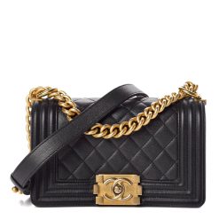 Chanel Boy Bag Quilted Caviar Small